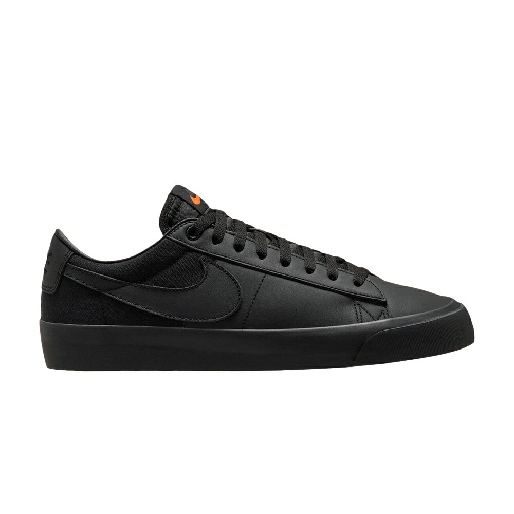 ナイキ ズーム ブレイザー プロ エスビー 黒色 ブラック 橙 オレンジ TRIPLE BLACK スニーカー メンズ NIKE ZOOM BLAZER LOW PRO GT ISO SB / BLACK ANTHRACITE SAFETY ORANGE