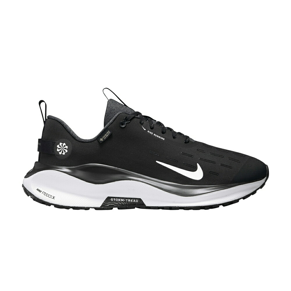 ナイキ 幽客 ゴアテックス 黒いこと 黒いこと 白いこと 白いこと \u0027BLACK WHITE\u0027 スニーカー メンズ NIKE REACTX INFINITY RUN 4 GORE-TEX / BLACK ANTHRACITE VOLT WHITE 靴-スニーカー-メンズ靴