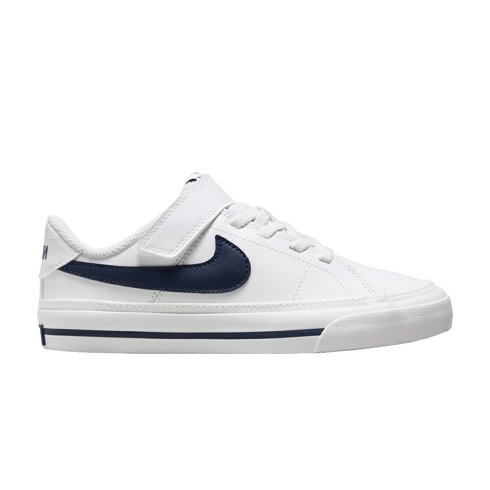 ナイキ コート レガシー 白色 ホワイト 紺色 ネイビー 'WHITE NAVY' ジュニア キッズ NIKE COURT LEGACY PS MIDNIGHT / WHITE MIDNIGHT NAVY ベビー マタニティ スニーカー|スニケス