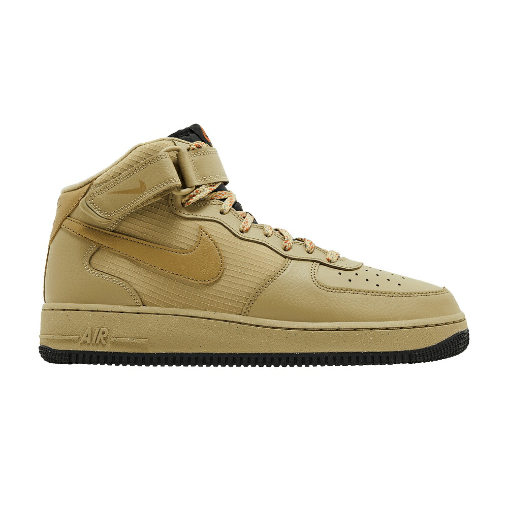 ナイキ ミッド オリーブ 黒色 ブラック エアフォース '07 'NEUTRAL OLIVE' スニーカー メンズ NIKE AIR FORCE 1 MID / NEUTRAL OLIVE BLACK DARK RUSSET｜スニケス