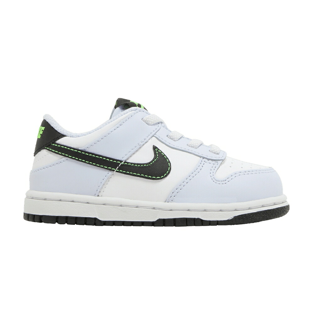 ナイキ ダンク 緑 グリーン 白色 ホワイト 灰色 グレー ストライク ダンクロー 'GREY STRIKE' ベビー NIKE DUNK LOW TD GREEN / WHITE FOOTBALL GREY GREEN STRIKE｜スニケス