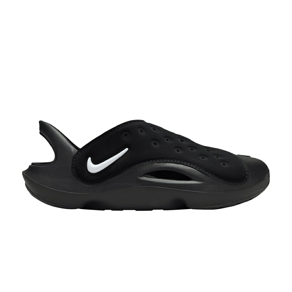 ナイキ アクア スウッシュ スウォッシュ 黒色 ブラック 白色 ホワイト 'BLACK' ジュニア キッズ NIKE AQUA SWOOSH SANDAL PS / BLACK ANTHRACITE WHITE ベビー マタニティ スニーカー