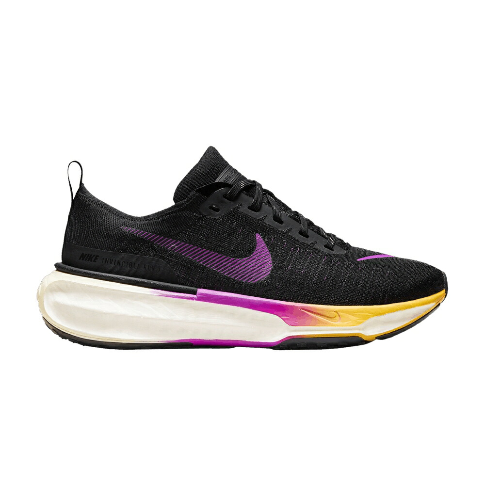 ナイキ 黒いこと 黒いこと レーザ 橙 オレンジ色 \u0027BLACK VIOLET\u0027 スニーカー レディース NIKE WMNS ZOOMX INVINCIBLE 3 HYPER / BLACK LASER ORANGE COCONUT MILK