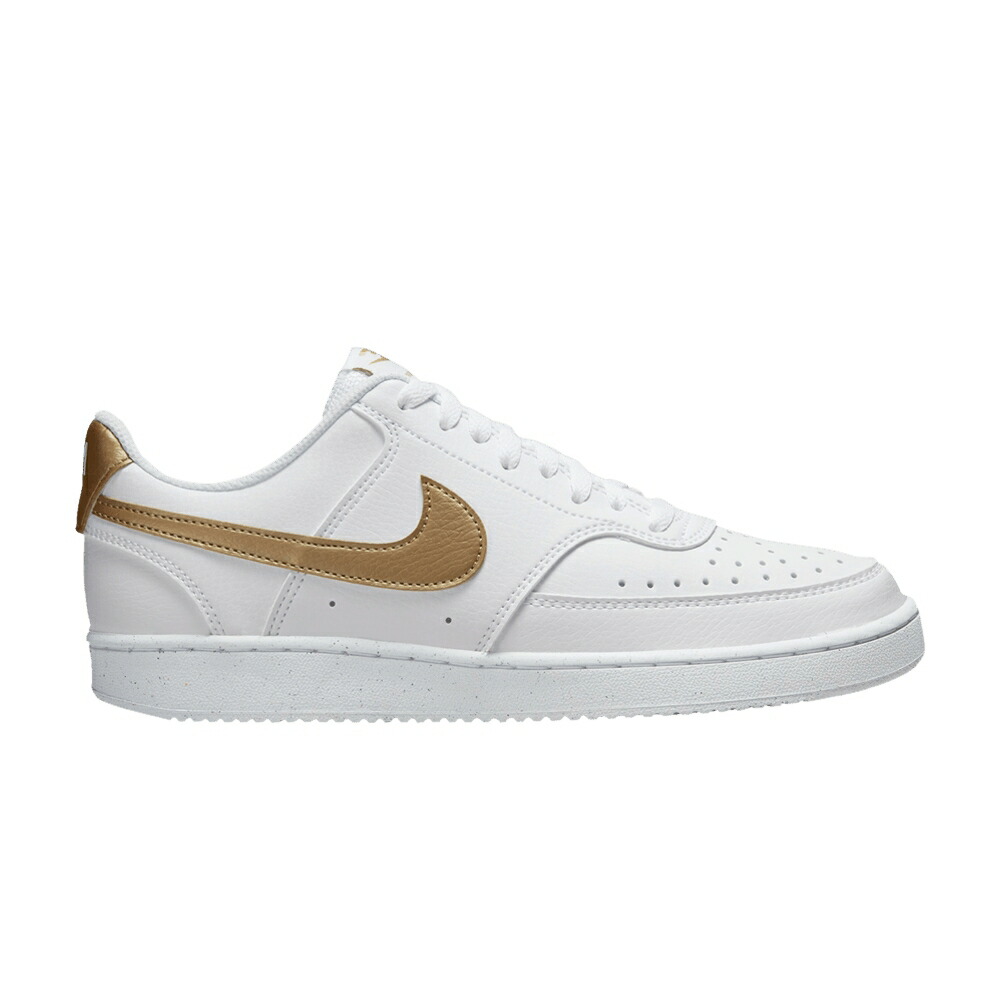 ナイキ コート 白色 ホワイト ゴールド WHITE GOLD スニーカー レディース NIKE WMNS COURT VISION LOW NEXT NATURE METALLIC / WHITE WHITE METALLIC GOLD