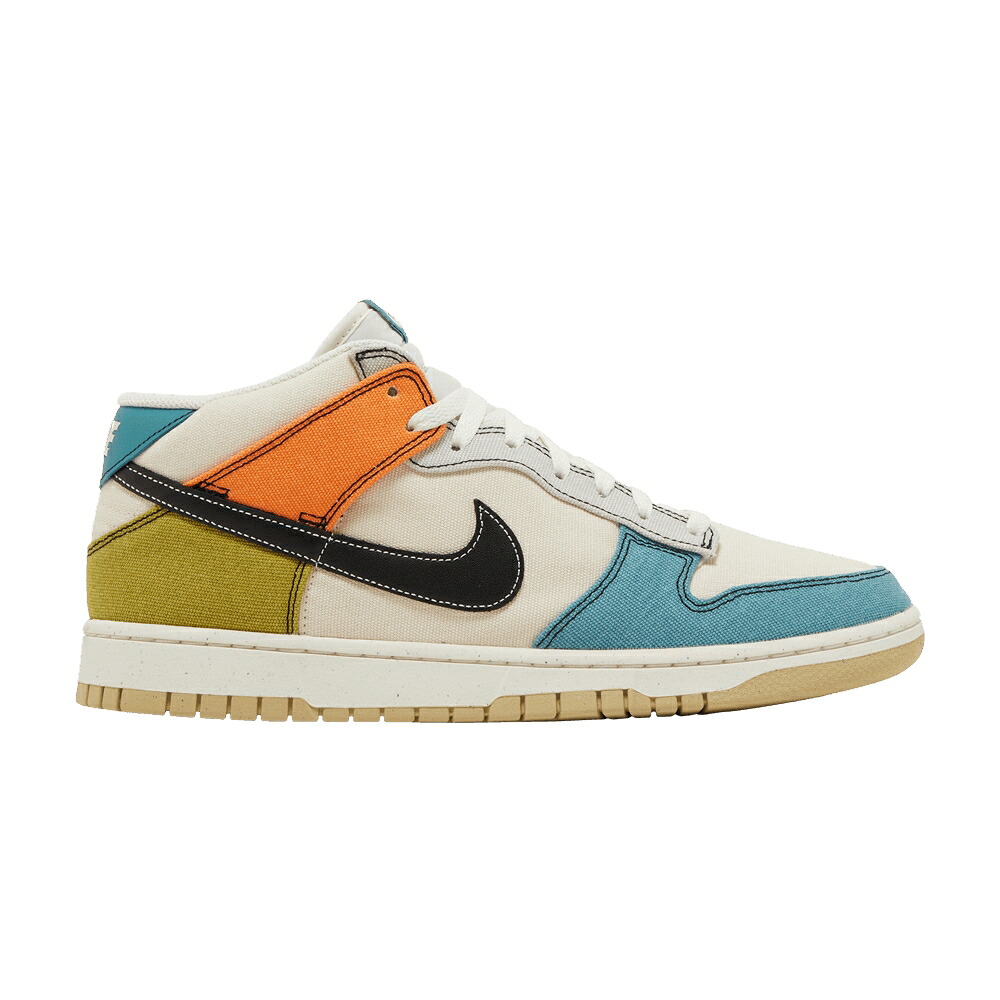 ナイキ ダンク ミッド 象牙色 \u0027PALE MULTICOLOR\u0027 スニーカー メンズ NIKE DUNK MID IVORY MULTI-COLOR\u0027 / PALE IVORY MINERAL TEAL MOSS