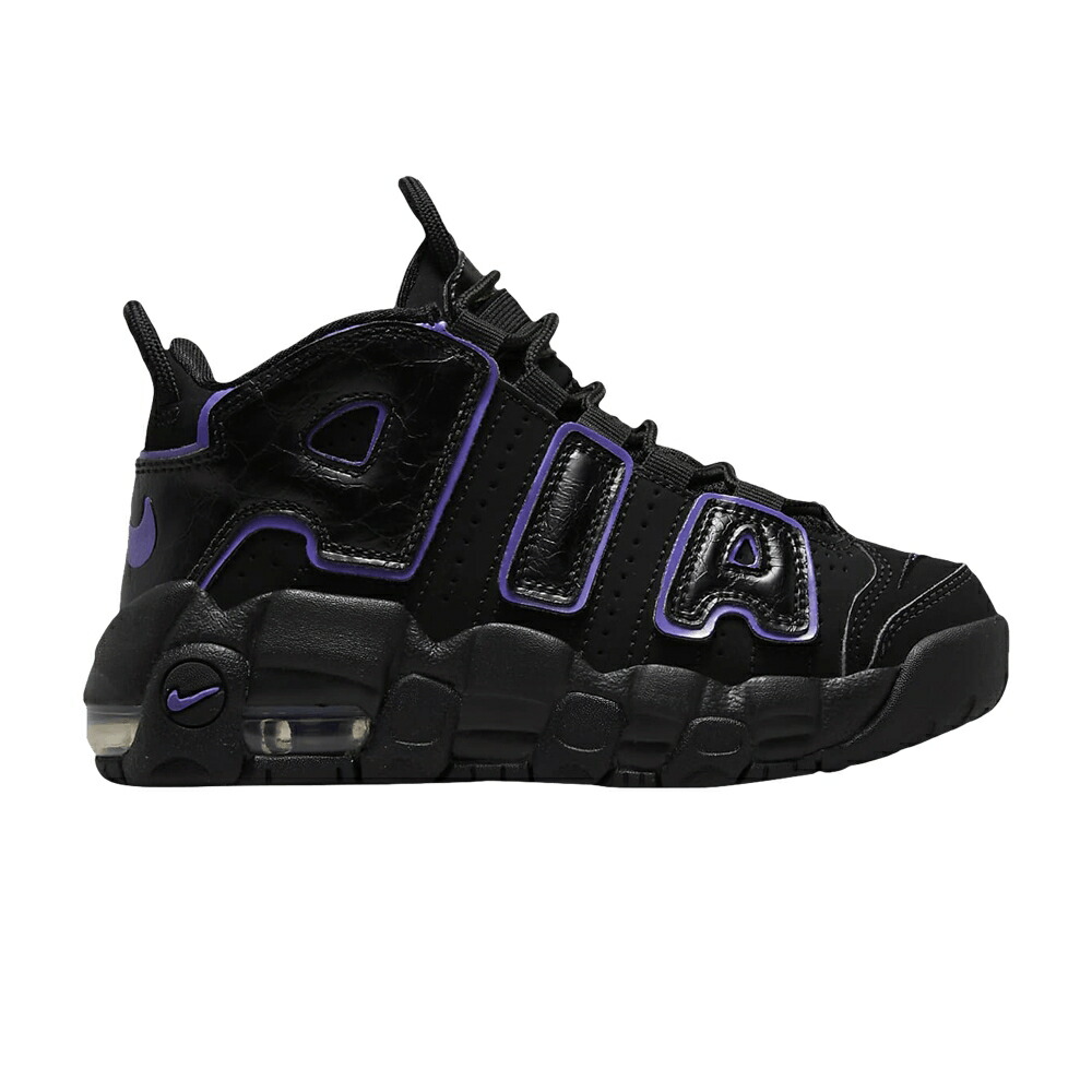 ナイキ アップテンポ アクション 黒色 ブラック 白色 ホワイト ゴールド エアモアアップテンポ モアテン 'BLACK GRAPE' ジュニア キッズ NIKE AIR MORE UPTEMPO PS ACTION / BLACK WHITE METALLIC GOLD ACTION