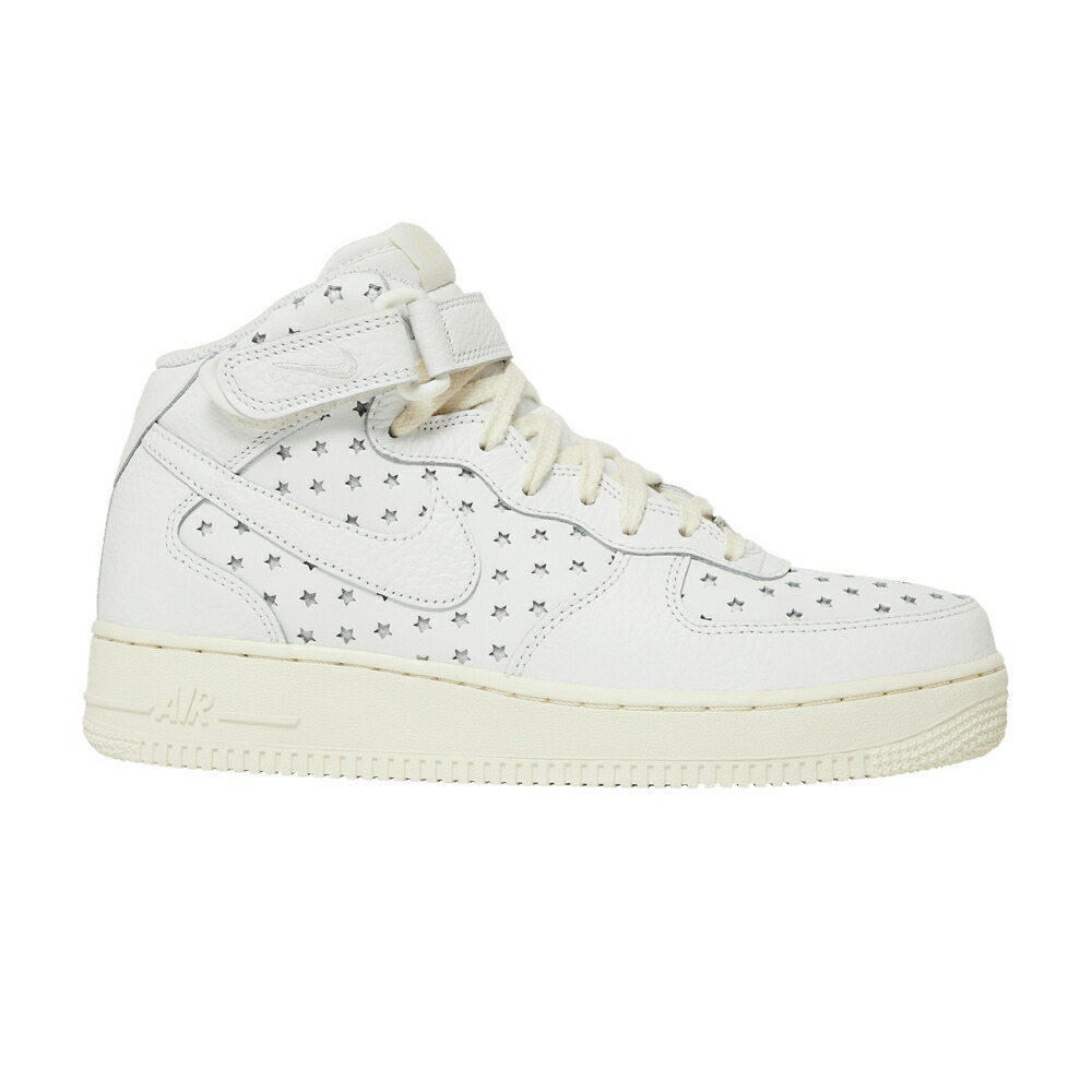 ナイキ ミッド 白色 ホワイト エアフォース CUT STARS スニーカー レディース NIKE WMNS AIR FORCE 1 MID OUT / SUMMIT WHITE SUMMIT WHITE