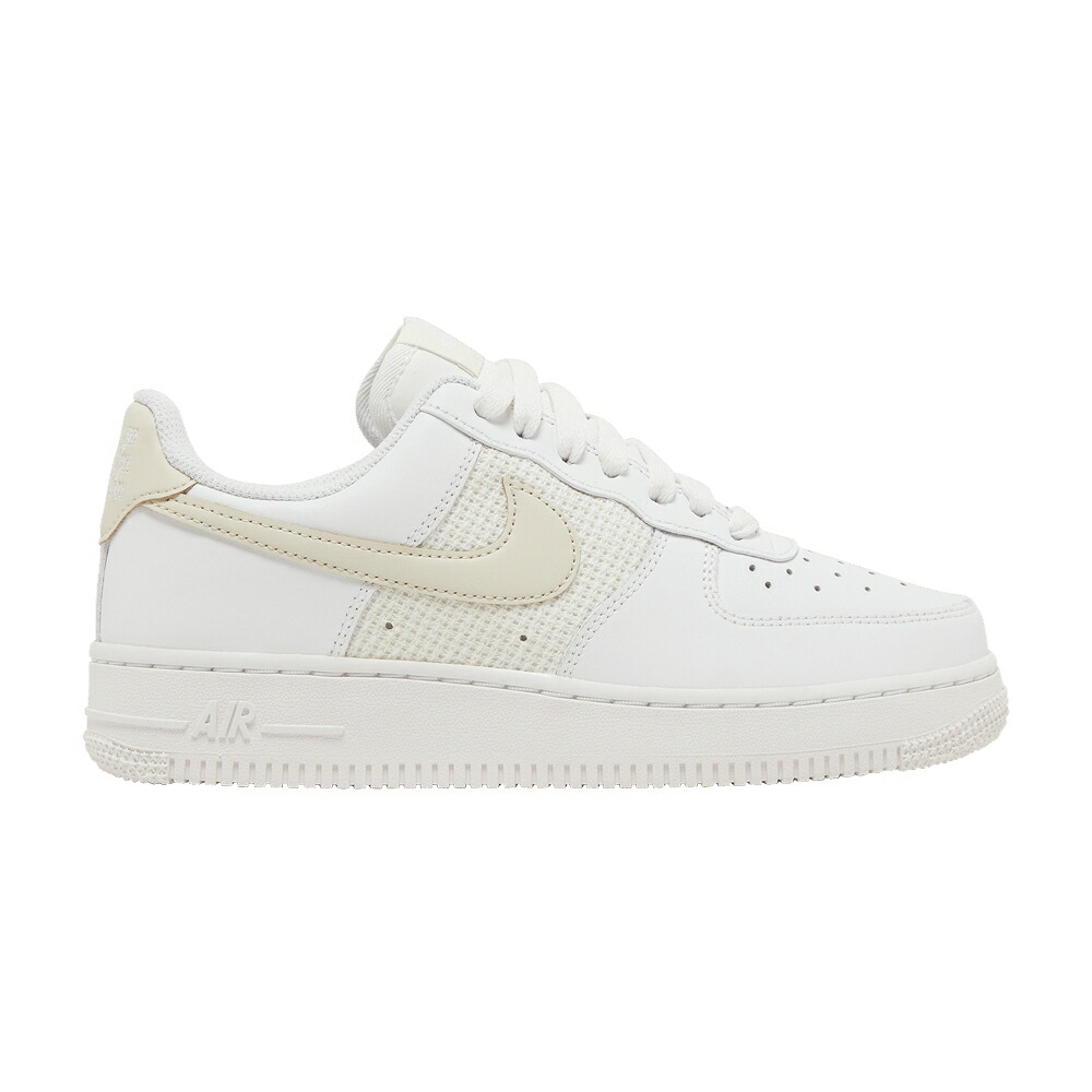 ナイキ 白色 ホワイト エアフォース '07 'CROSS FOSSIL' スニーカー レディース NIKE WMNS AIR FORCE 1 ESS STITCH - WHITE / SUMMIT WHITE FOSSIL