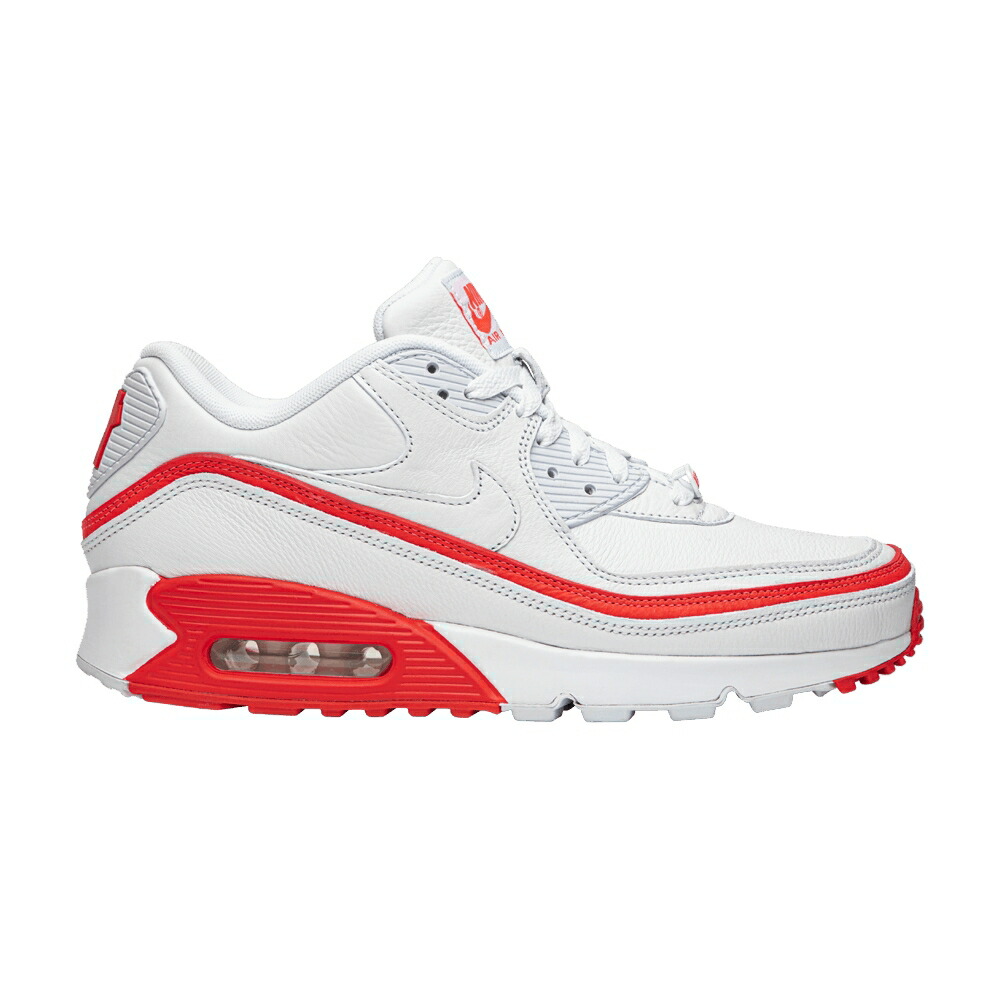 ナイキ アンディフィーテッド マックス 白色 ホワイト 赤 レッド エアマックス WHITE RED スニーカー メンズ NIKE UNDEFEATED X AIR MAX 90 SOLAR / WHITE SOLAR RED