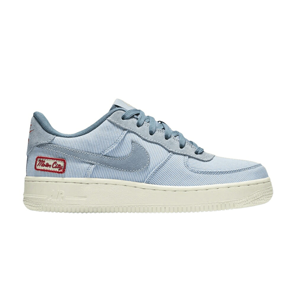 ナイキ 藍色 インディゴ エアフォース 'DETROIT HOME' ジュニア キッズ NIKE AIR FORCE 1 LV8 GS / INDIGO FOG INDIGO FOG SAIL ベビー マタニティ スニーカー｜スニケス