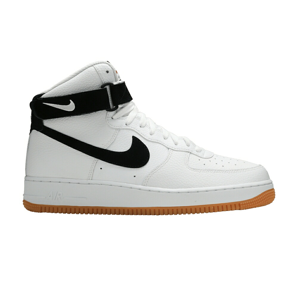 ナイキ ハイ 白色 ホワイト 黒色 ブラック 赤 レッド エアフォース '07 'WHITE GUM' スニーカー メンズ NIKE AIR FORCE 1 HIGH / WHITE BLACK GYM RED GUM MEDIUM|スニケス