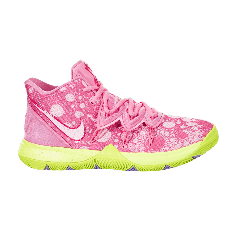 ナイキ 海綿質シリング カイリー サクラ色 赤 赤いこと \u0027PATRICK\u0027 お坊っちゃん キッズ NIKE SPONGEBOB SQUAREPANTS X KYRIE 5 GS / LOTUS PINK UNIVERSITY RED もの言う花 マタニティ スニーカー