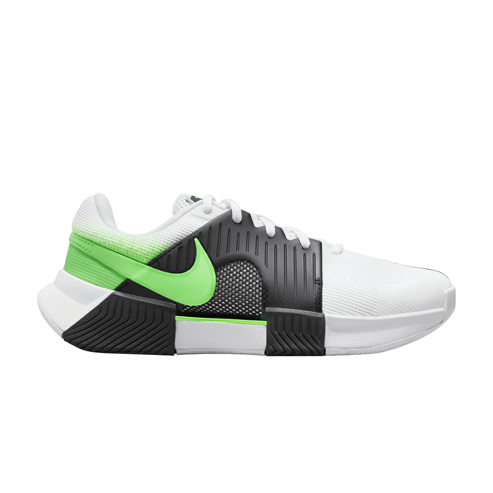 ナイキ ズーム 白色 ホワイト 黒色 ブラック 緑 グリーン 'WHITE GREEN' スニーカー レディース NIKE WMNS ZOOM GP CHALLENGE 1 HC POISON / WHITE BLACK POISON GREEN｜スニケス