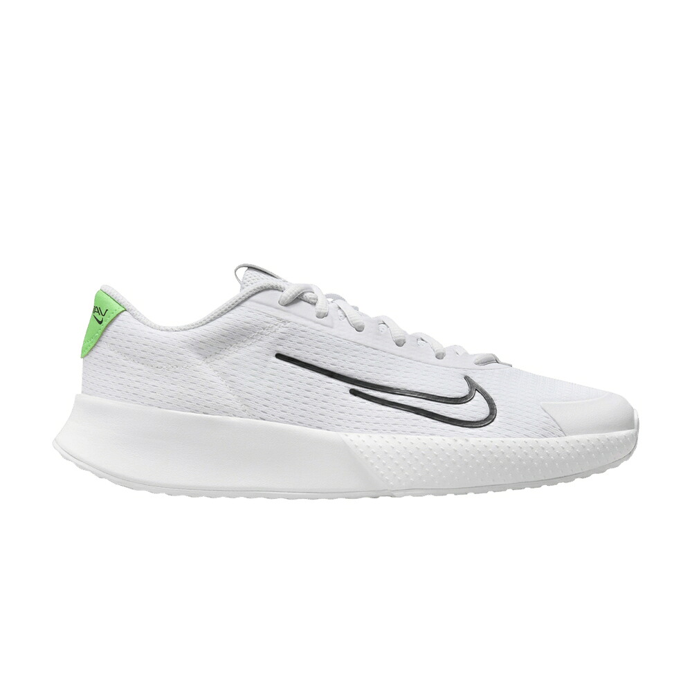 ナイキ コート ライト 白色 ホワイト 緑 グリーン 黒色 ブラック 'WHITE GREEN' スニーカー レディース NIKE WMNS NIKECOURT VAPOR LITE 2 HC POISON / WHITE POISON GREEN BLACK