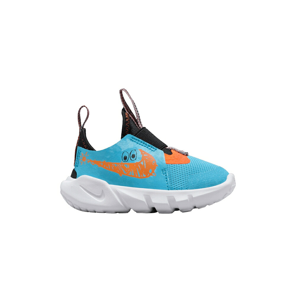 ナイキ ライトニング 青色 ブルー 黒色 ブラック 白色 ホワイト 'BLUE ORANGE' ベビー NIKE FLEX RUNNER 2 LIL TD LIGHTNING TOTAL / BLUE LIGHTNING BLACK WHITE TOTAL|スニケス