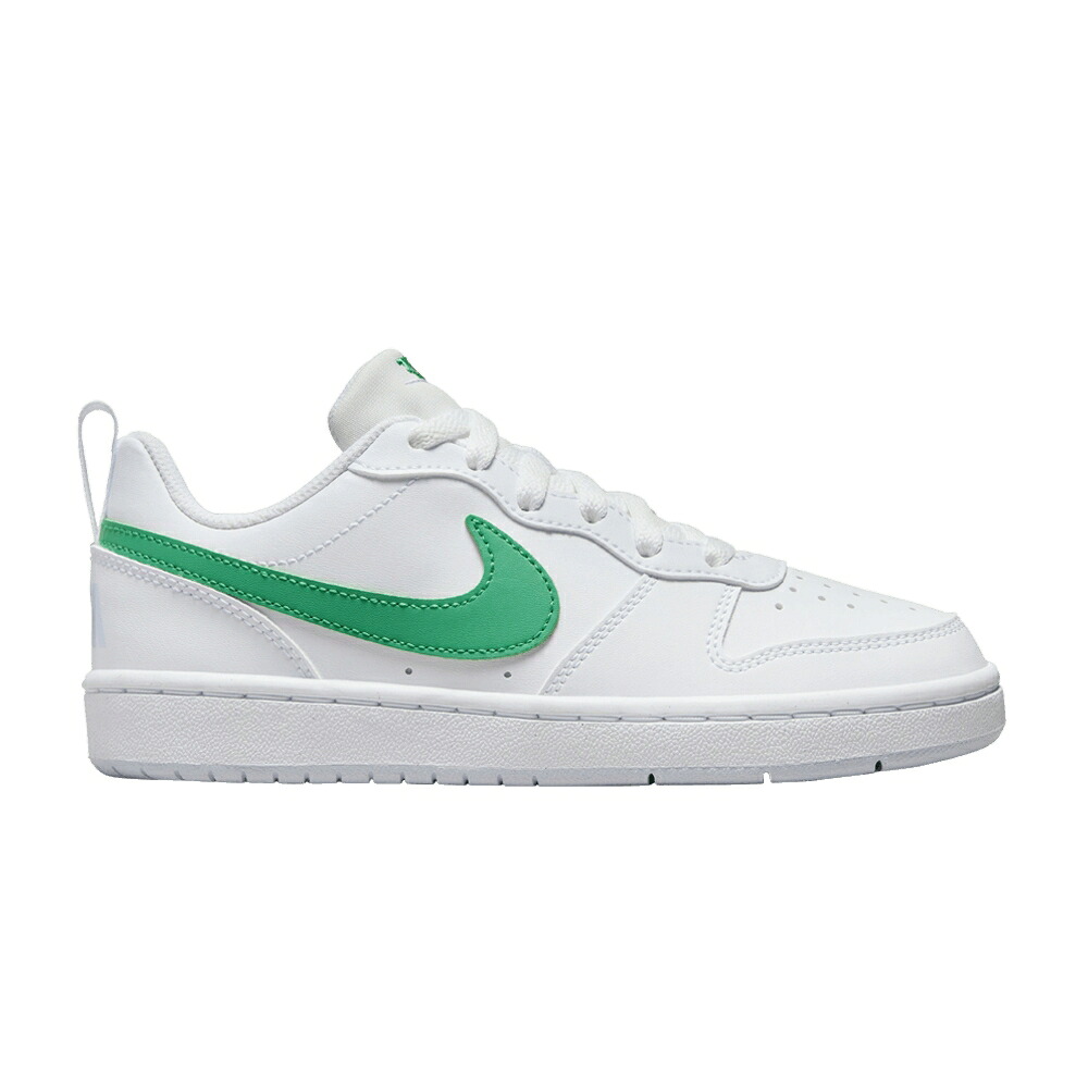 ナイキ コート スタジアム 白色 ホワイト 灰色 グレー コートバーロウ 'WHITE GREEN' ジュニア キッズ NIKE COURT BOROUGH LOW RECRAFT GS STADIUM / WHITE FOOTBALL GREY STADIUM ベビー マタニティ スニーカー｜スニケス