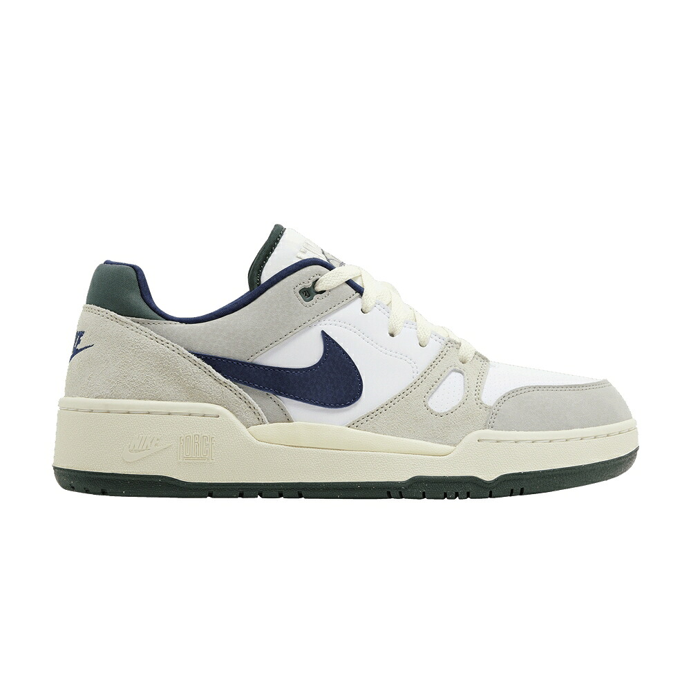 ナイキ 紺色 ネイビー 白色 ホワイト \'WHITE TEAL\' スニーカー メンズ NIKE FULL FORCE LOW NAVY / WHITE LIGHT IRON ORE LIGHT BONE｜スニケス