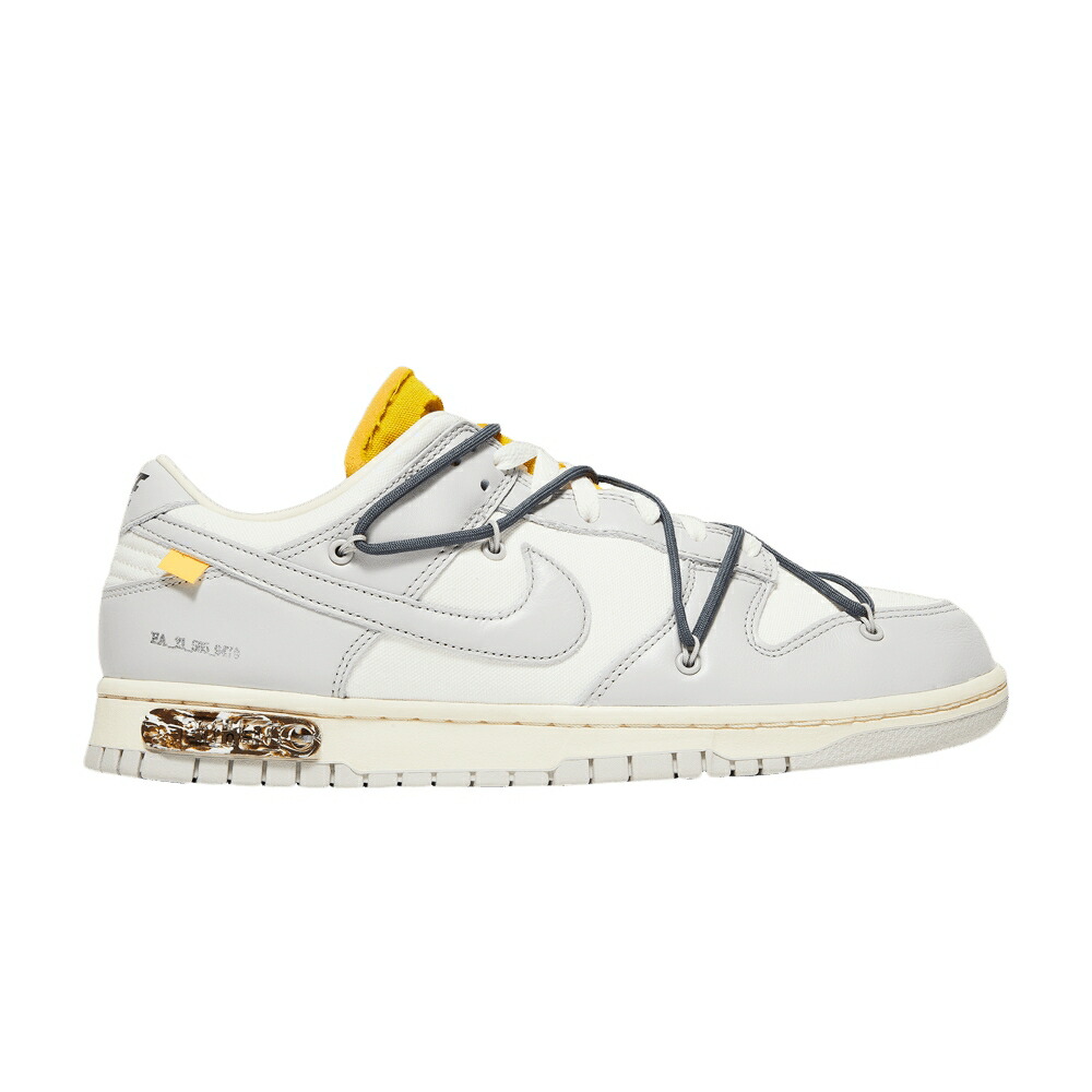 ナイキ オフホワイト ダンク 灰色 グレー ダンクロー LOT 50 スニーカー メンズ NIKE OFF-WHITE X DUNK LOW 41 OF / SAIL NEUTRAL GREY FLINT GREY