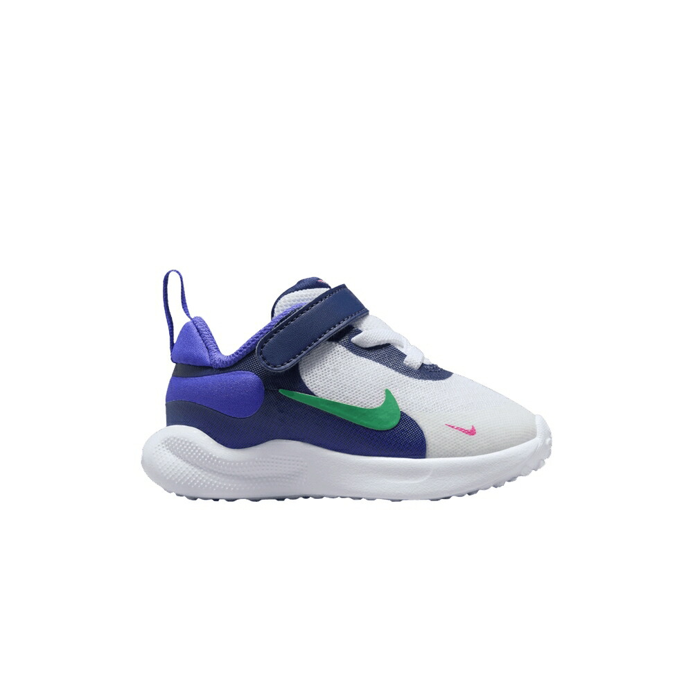 ナイキ レボリューション 紺色 ネイビー スタジアム 白色 ホワイト 紫 バイオレット 'MIDNIGHT GREEN' ベビー NIKE REVOLUTION 7 TD NAVY STADIUM / WHITE PERSIAN VIOLET MIDNIGHT