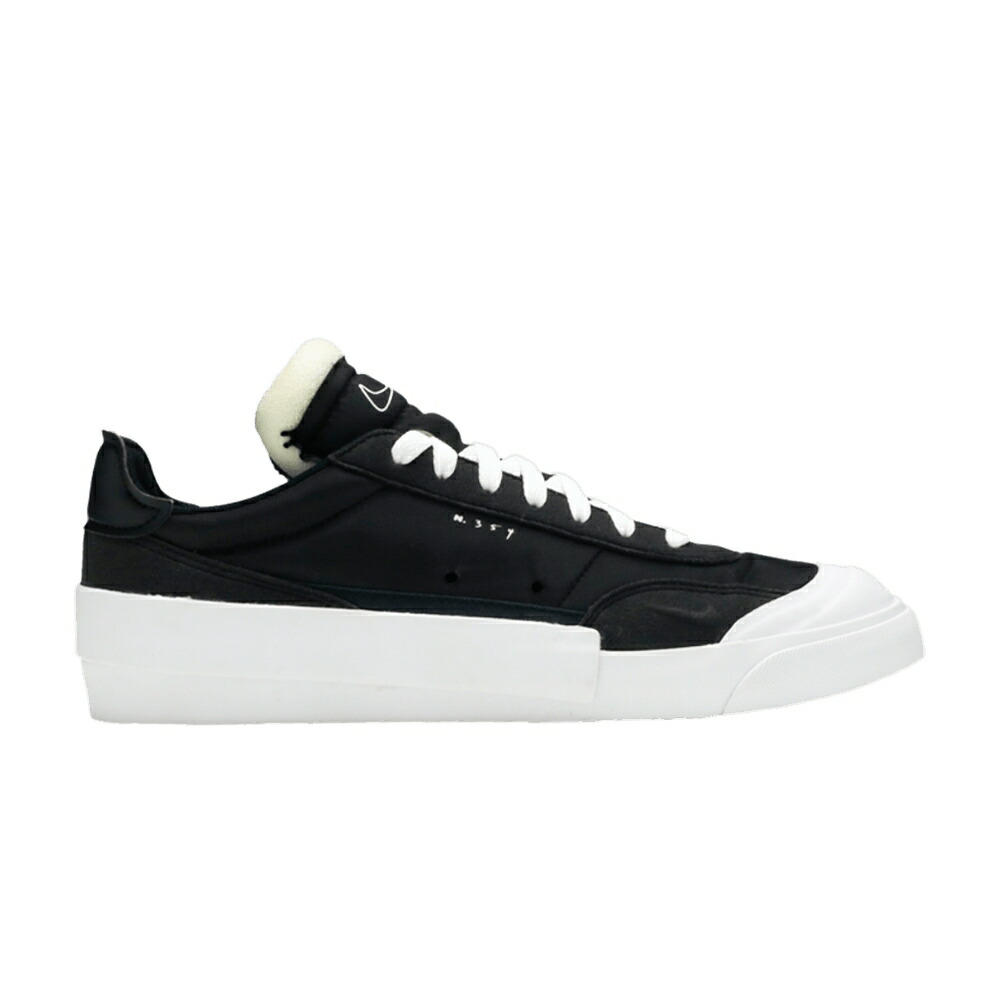 ナイキ 黒色 ブラック 白色 ホワイト UNFINISHED スニーカー メンズ NIKE DROP TYPE LX / BLACK WHITE