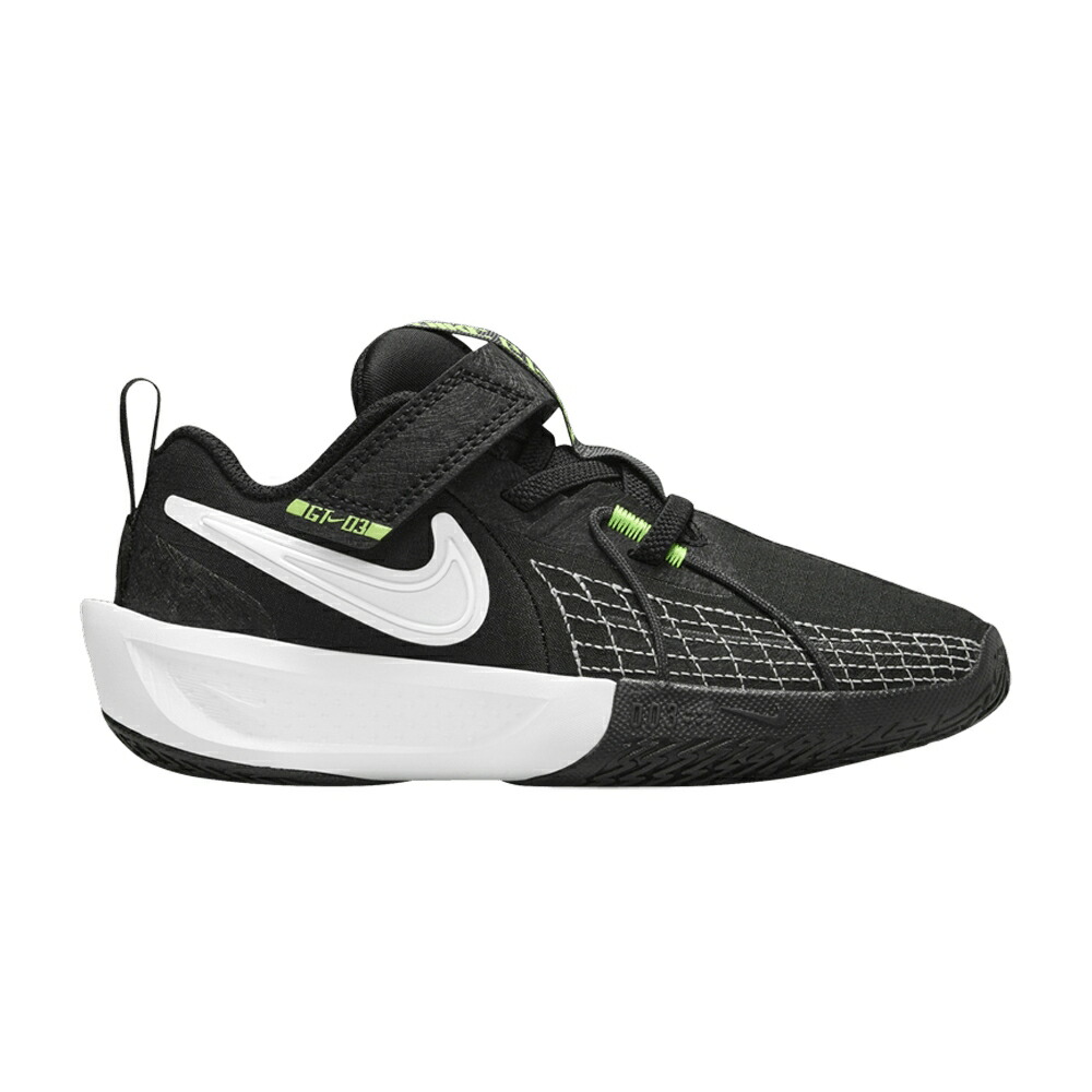 ナイキ 黒色 ブラック 白色 ホワイト 'BLACK WHITE' ジュニア キッズ NIKE GT CUT 3 PS / BLACK ANTHRACITE WHITE ベビー マタニティ スニーカー