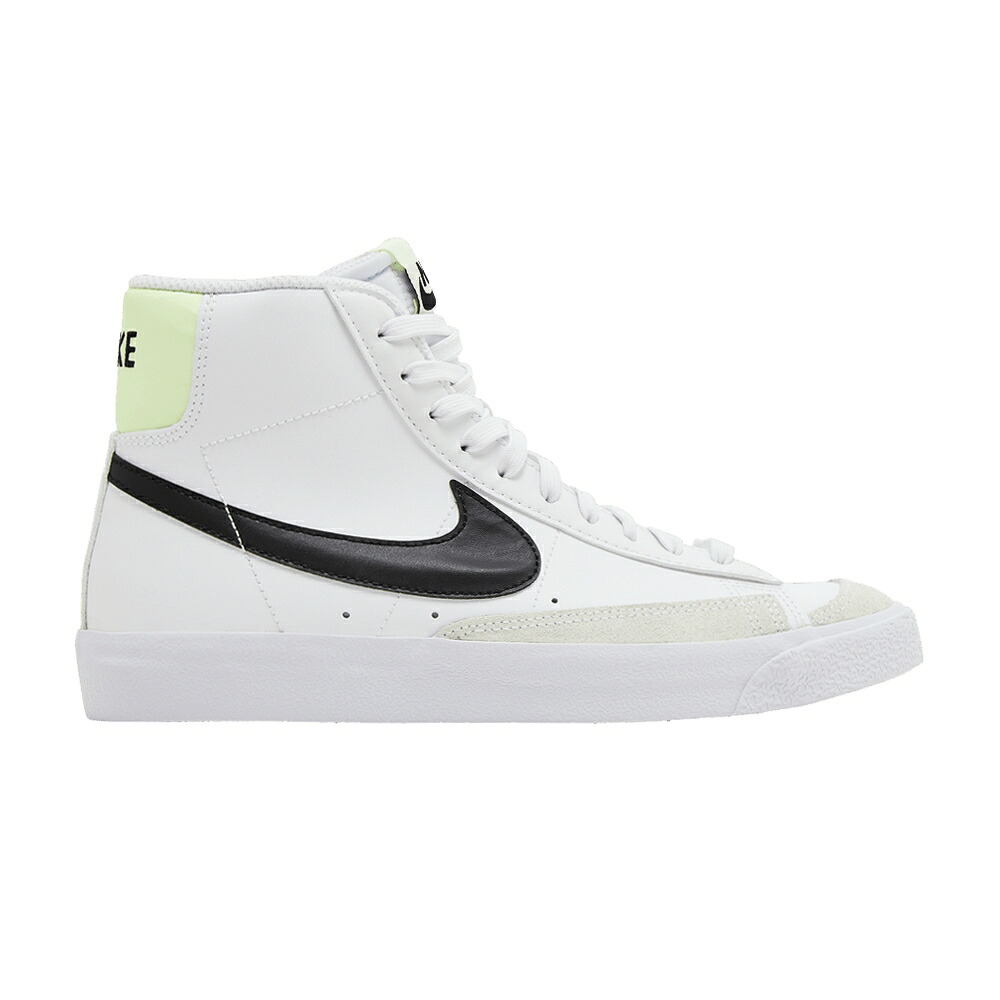 ナイキ ブレイザー ミッド 黒いこと 黒いこと 白いこと 白いこと \u002777 \u0027WHITE VOLT\u0027 お坊っちゃん キッズ NIKE BLAZER MID GS BLACK / WHITE BARELY VOLT BLACK もの言う花 マタニティ スニーカー