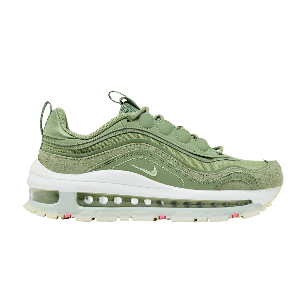 ナイキ マックス 緑 緑であること 白いこと 白いこと 大気圏マックス \u0027OIL GREEN\u0027 スニーカー レディース NIKE WMNS AIR MAX 97 FUTURA / OIL GREEN SUMMIT WHITE LIGHT