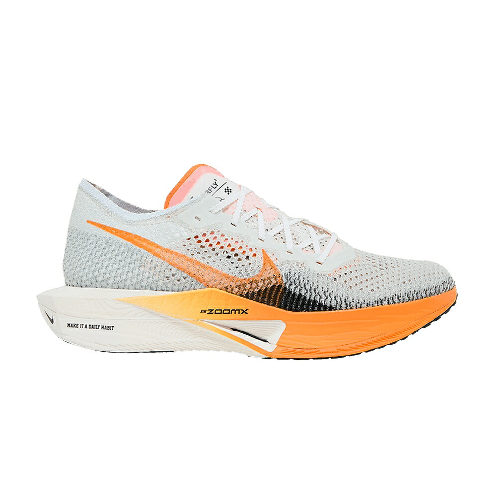 ナイキ NEXT% \u0027SEA MANDARIN\u0027 スニーカー メンズ NIKE ZOOMX VAPORFLY 3 GLASS BRIGHT / SEA GLASS SAIL BRONZINE BRIGHT