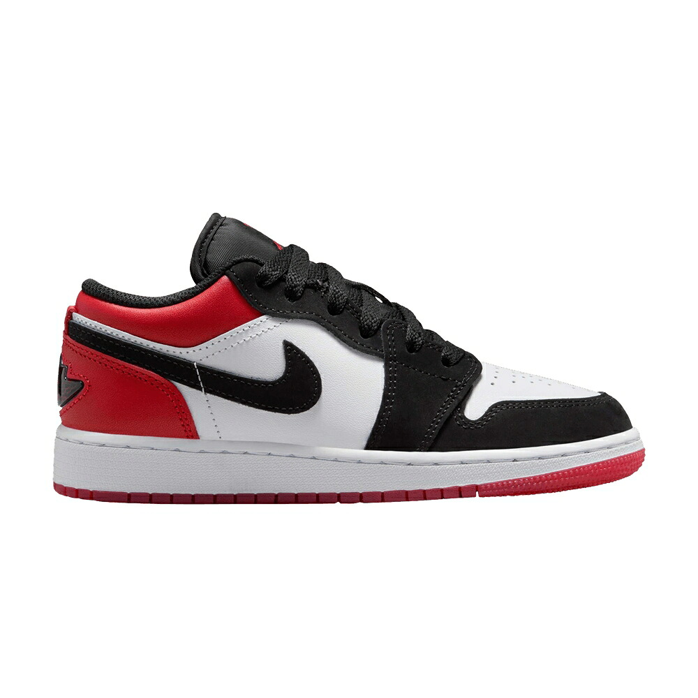 ナイキ 白いこと 白いこと 赤 赤いこと 黒いこと 黒いこと エアジョーダン \u0027BLACK TOE\u0027 お坊っちゃん キッズ AIR JORDAN AIR JORDAN 1 LOW SE GS / WHITE VARSITY RED BLACK もの言う花 マタニティ スニーカー