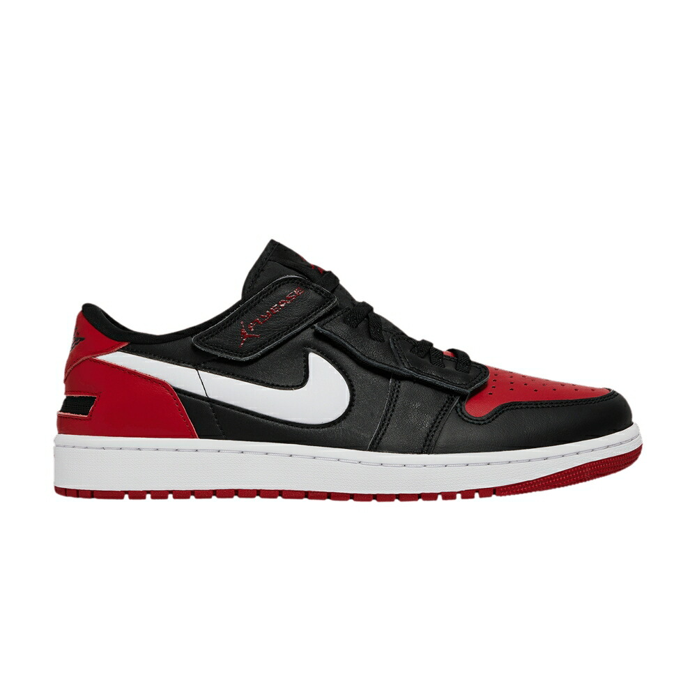ナイキ 黒色 ブラック 赤 レッド 白色 ホワイト エアジョーダン 'ALTERNATE TOE' スニーカー メンズ AIR JORDAN AIR JORDAN 1 LOW FLYEASE BRED / BLACK GYM RED WHITE