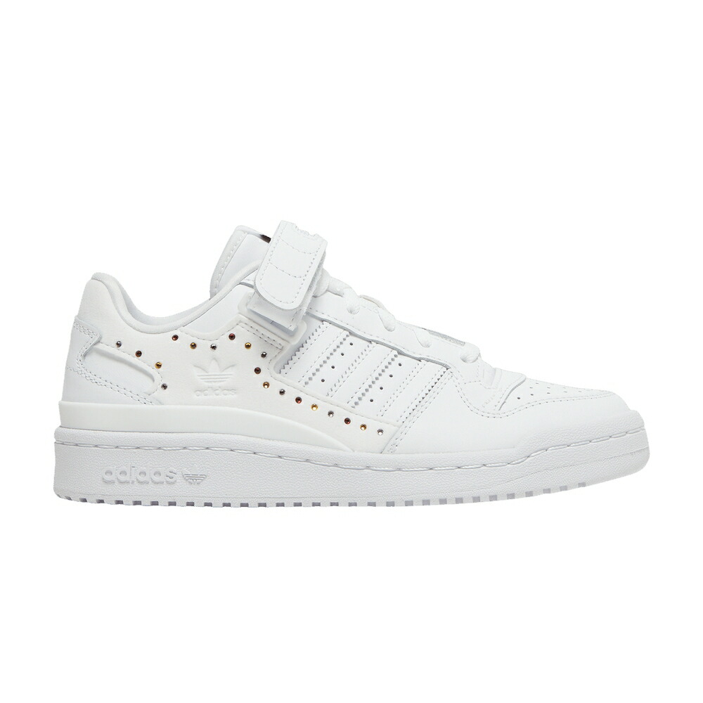 アディダス 討論会 白いこと 白いこと 中核グループ \u0027WHITE BLACK\u0027 スニーカー レディース ADIDAS SWAROVSKI X WMNS FORUM LOW / CLOUD WHITE CLOUD WHITE CORE