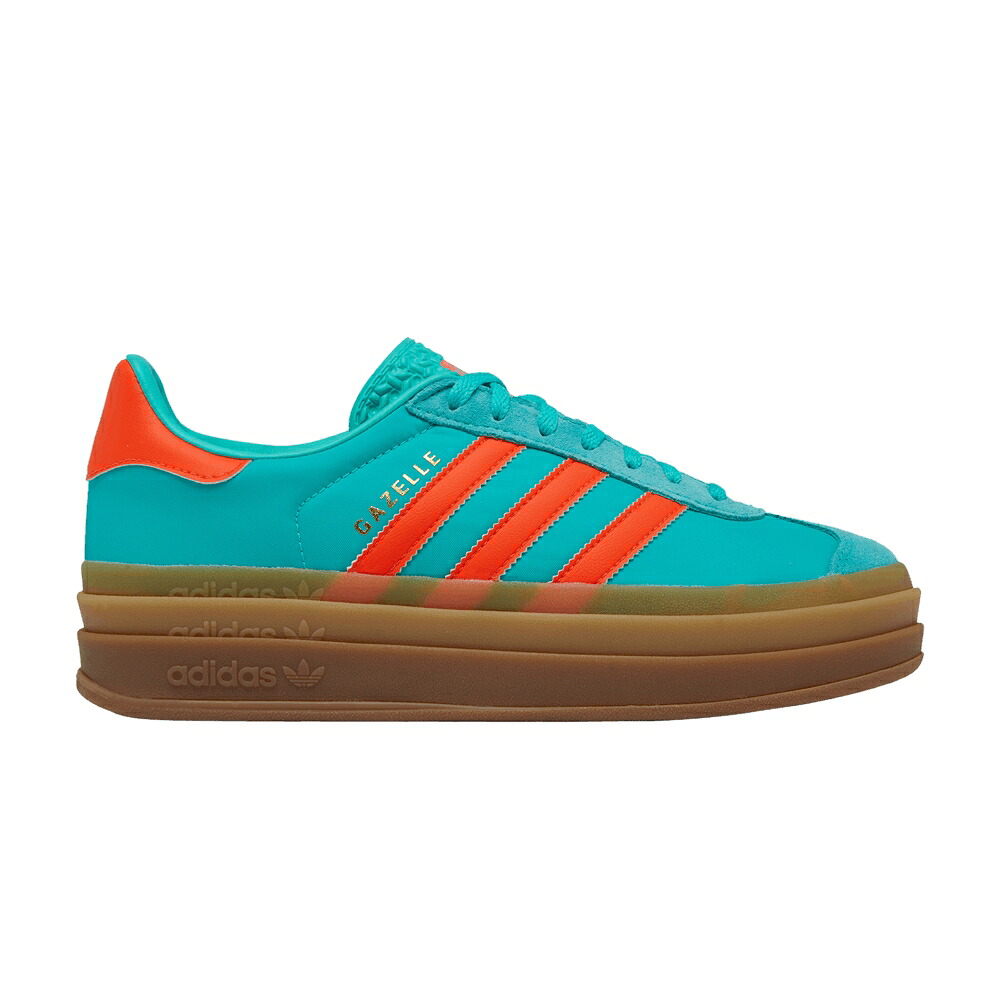 アディダス ガゼル 混雑時 差しひびき 橙 オレンジ色 \u0027MINT ORANGE\u0027 スニーカー レディース ADIDAS WMNS GAZELLE BOLD RUSH IMPACT / MINT RUSH IMPACT ORANGE MINT