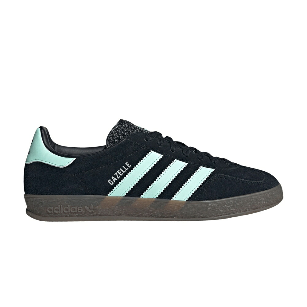 アディダス ガゼル コア 黒色 ブラック 'CLEAR PACK' スニーカー メンズ ADIDAS GAZELLE INDOOR MINT / CORE BLACK CLEAR MINT GUM｜スニケス