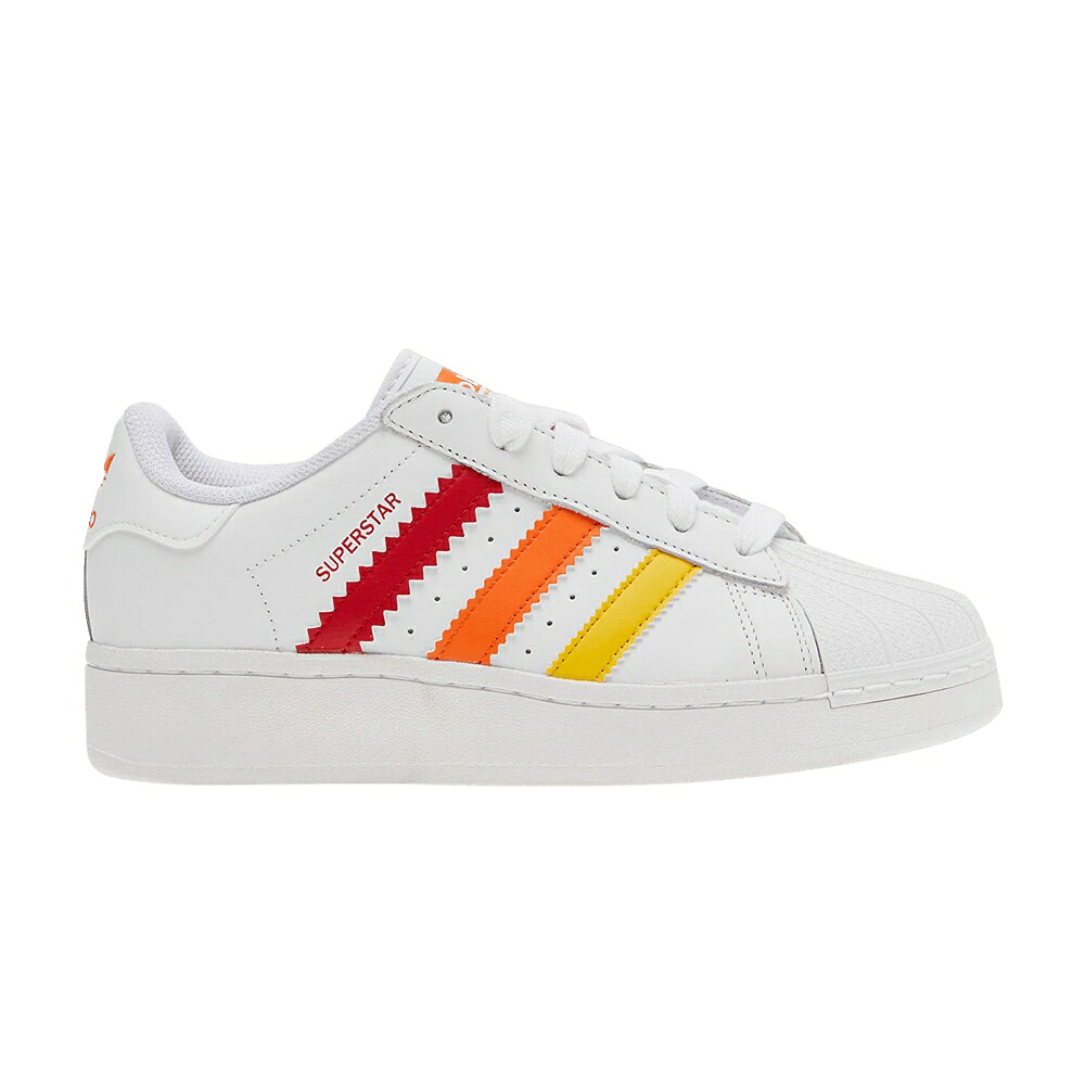 アディダス はやりっ児 白いこと 白いこと \u0027WHITE MULTICOLOR\u0027 スニーカー レディース ADIDAS WMNS SUPERSTAR XLG MULTI-COLOR\u0027 / FOOTWEAR WHITE BETTER SCARLET