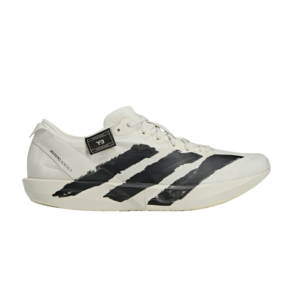 アディダス アディゼロ アディオス ベージュ 灰色 グレー 黒色 ブラック 'BEIGE GREY' スニーカー メンズ ADIDAS Y-3 ADIZERO ADIOS 9 ORBIT / BEIGE ORBIT GREY BLACK