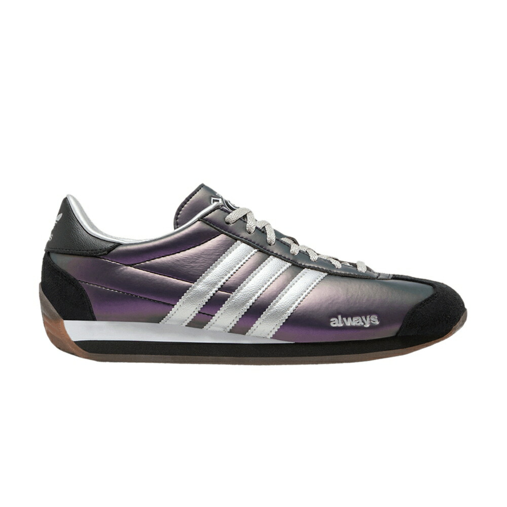 アディダス カントリー 銀色 シルバー 紫 パープル コア 'PURPLE METALLIC' スニーカー メンズ ADIDAS ALWAYS DO WHAT YOU SHOULD X COUNTRY OG SILVER / PURPLE SILVER METALLIC CORE
