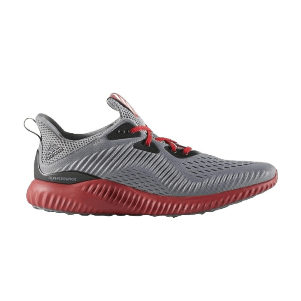 アディダス パワー 灰色 グレー コア 黒色 ブラック 赤 レッド 'GREY RED' スニーカー メンズ ADIDAS ALPHABOUNCE EM POWER / GREY CORE BLACK POWER RED