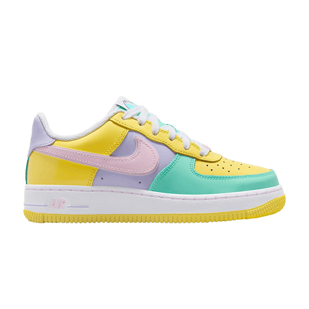 ナイキ 黄味がかった 黄色 空軍 \u0027EASTER\u0027 お坊っちゃん キッズ NIKE AIR FORCE 1 GS 2026 / YELLOW PULSE HYDRANGEAS EMERALD もの言う花 マタニティ スニーカー