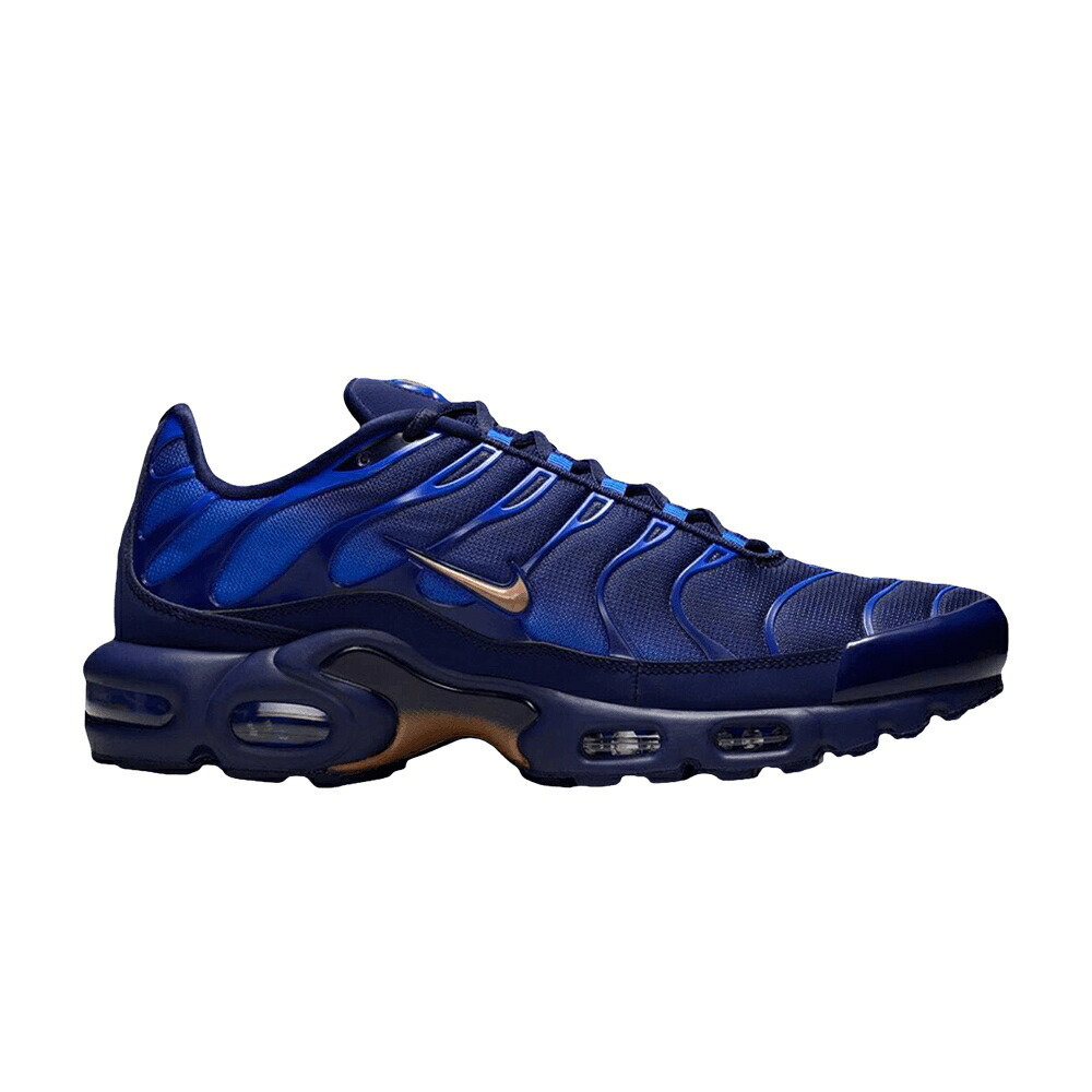 ナイキ マックス 青み 青色 銅色 コッパー エアマックスプラス \u0027FRENCH FEDERATION\u0027 スニーカー メンズ NIKE AIR MAX PLUS FOOTBALL / BLACKENED BLUE METALLIC COPPER