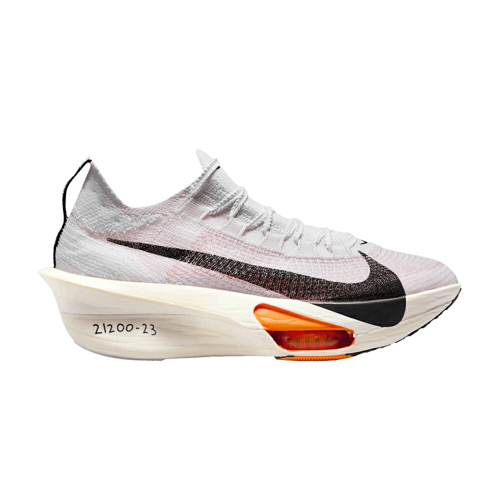ナイキ ズーム 白色 ホワイト 黒色 ブラック 橙 オレンジ NEXT% 'PROTOTYPE' スニーカー レディース NIKE WMNS AIR ZOOM ALPHAFLY 3 / WHITE BLACK PHANTOM TOTAL ORANGE