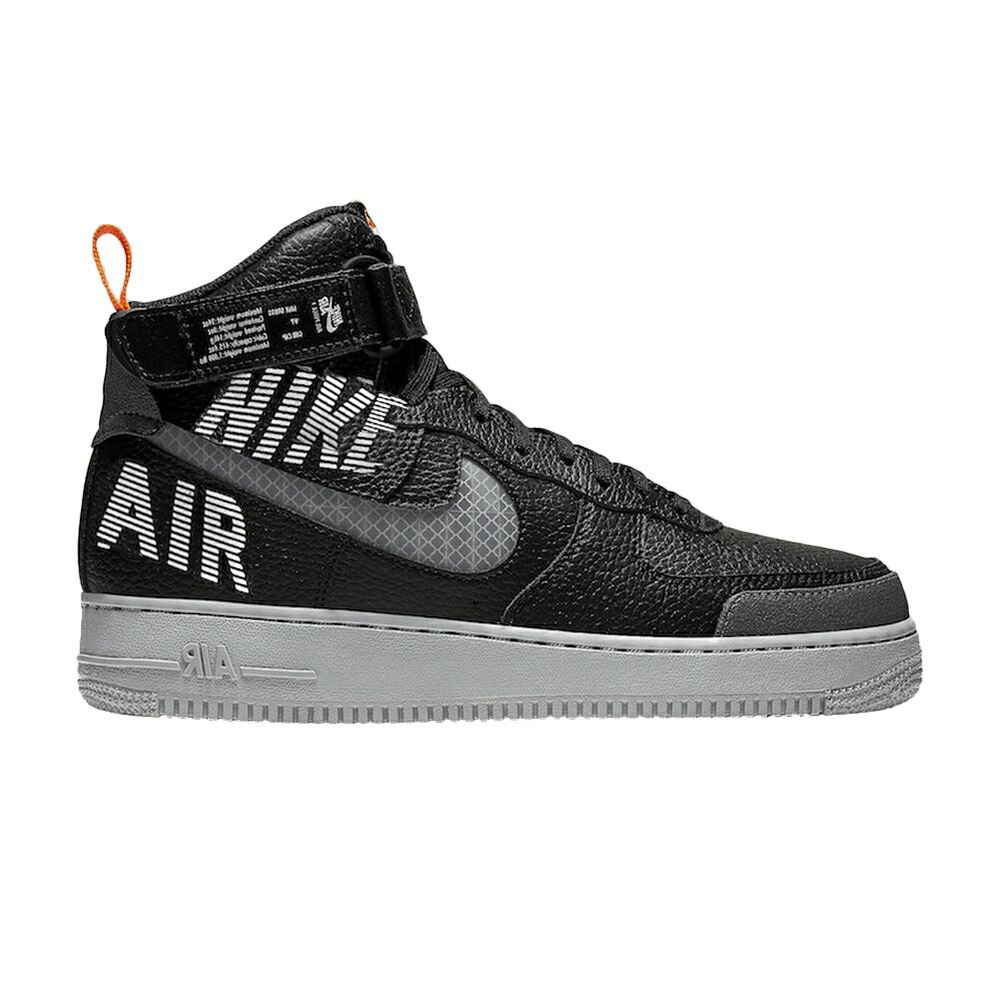 ナイキ ハイ 黒色 ブラック 灰色 グレー ピュア プラチナム エアフォース 'UNDER BLACK' スニーカー メンズ NIKE AIR FORCE 1 HIGH CONSTRUCTION - / BLACK WOLF GREY PURE PLATINUM