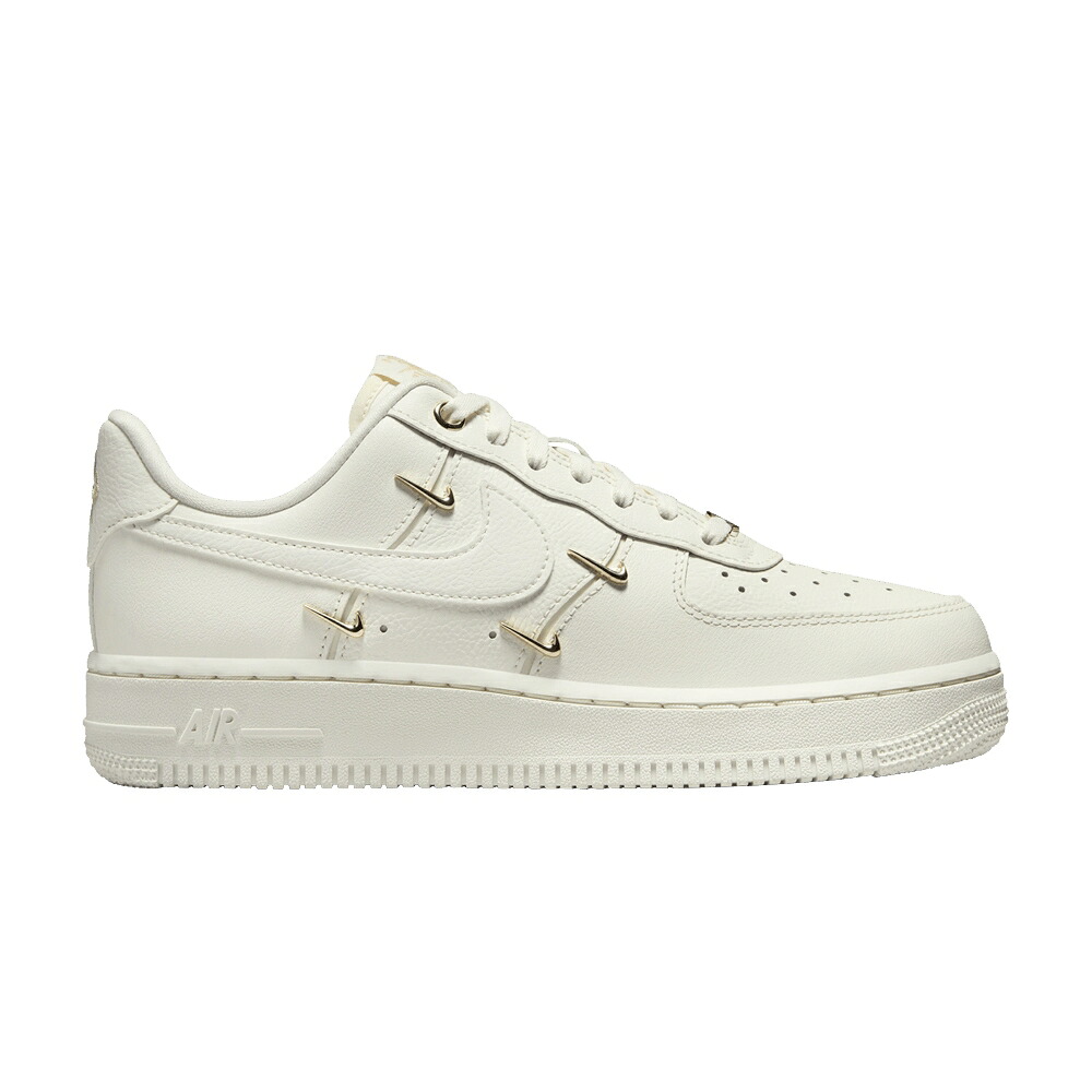 ナイキ スウッシュ スウォッシュ ゴールド 空軍 \u002707 \u0027MINI GOLD\u0027 スニーカー レディース NIKE WMNS AIR FORCE 1 LX SWOOSH - METALLIC / SAIL SAIL SAIL METALLIC GOLD