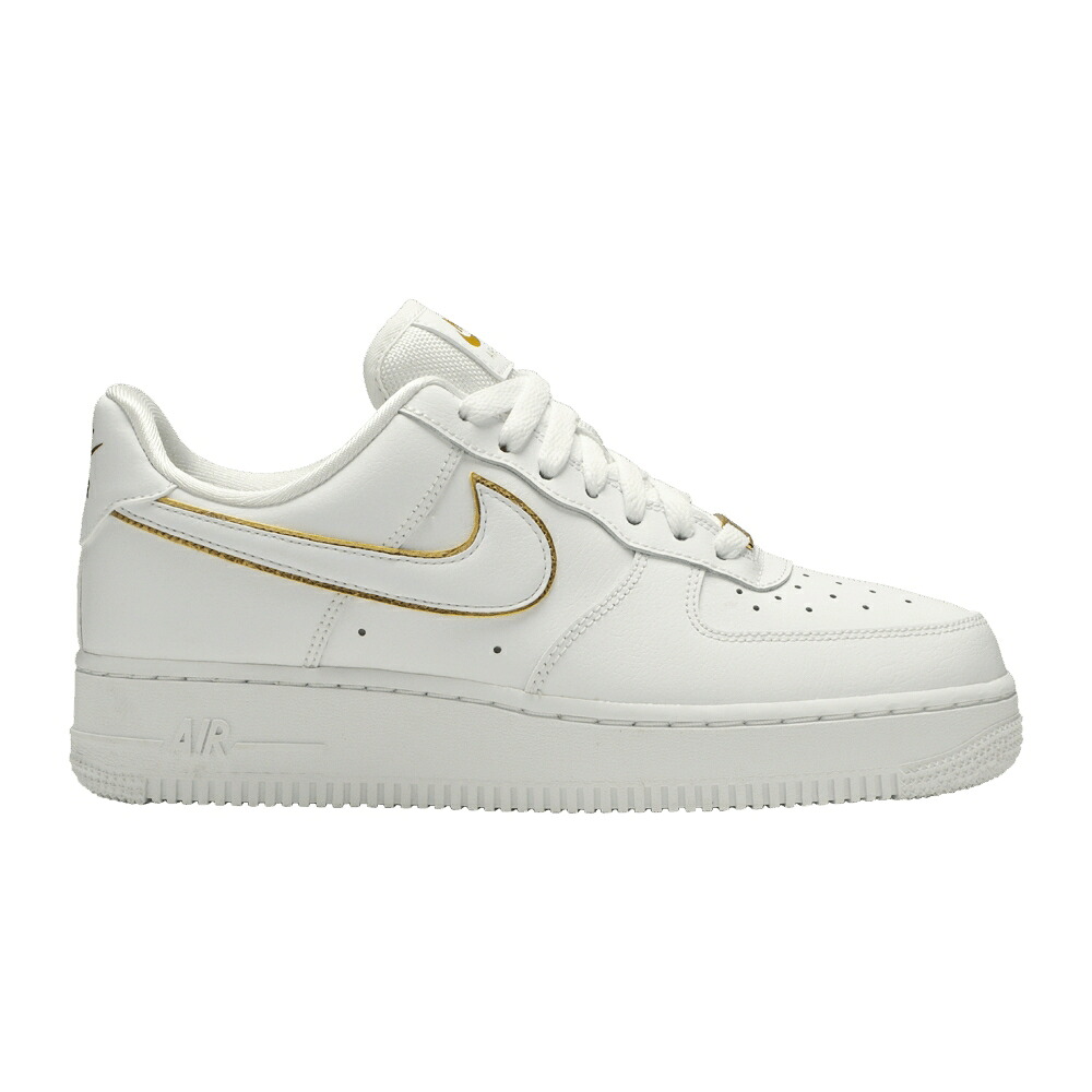 ナイキ 白色 ホワイト ゴールド エアフォース 'METALLIC GOLD' スニーカー レディース NIKE WMNS AIR FORCE 1 07 ESS / WHITE WHITE METALLIC GOLD