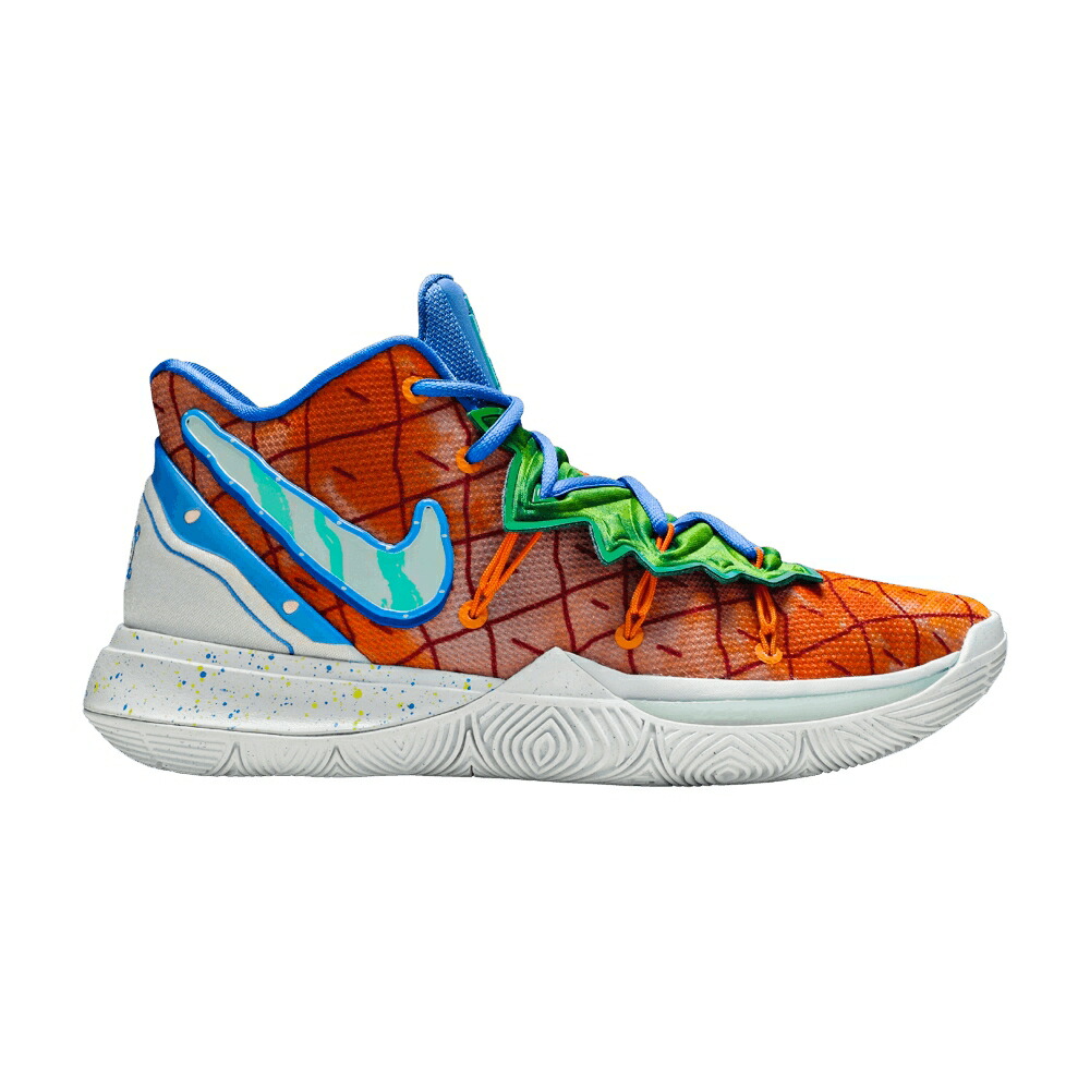ナイキ スポンジボブ カイリー 橙 オレンジ PINEAPPLE HOUSE スニーカー メンズ NIKE SPONGEBOB SQUAREPANTS X KYRIE 5 / ORANGE PEAL TEAL TINT