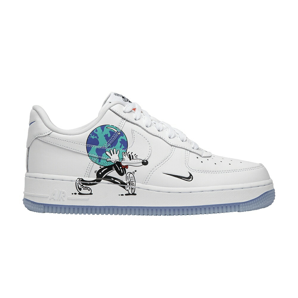 ナイキ 白色 ホワイト 黒色 ブラック クリムゾン エアフォース EARTH DAY スニーカー メンズ NIKE STEVEN HARRINGTON X AIR FORCE 1 LOW FLYLEATHER QS / WHITE BLACK HYPER CRIMSON