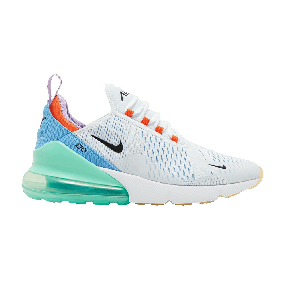 ナイキ マックス 白色 ホワイト 橙 オレンジ 緑 グリーン エアマックス 101 スニーカー メンズ NIKE AIR MAX 270 / WHITE SAFETY ORANGE GREEN GLOW