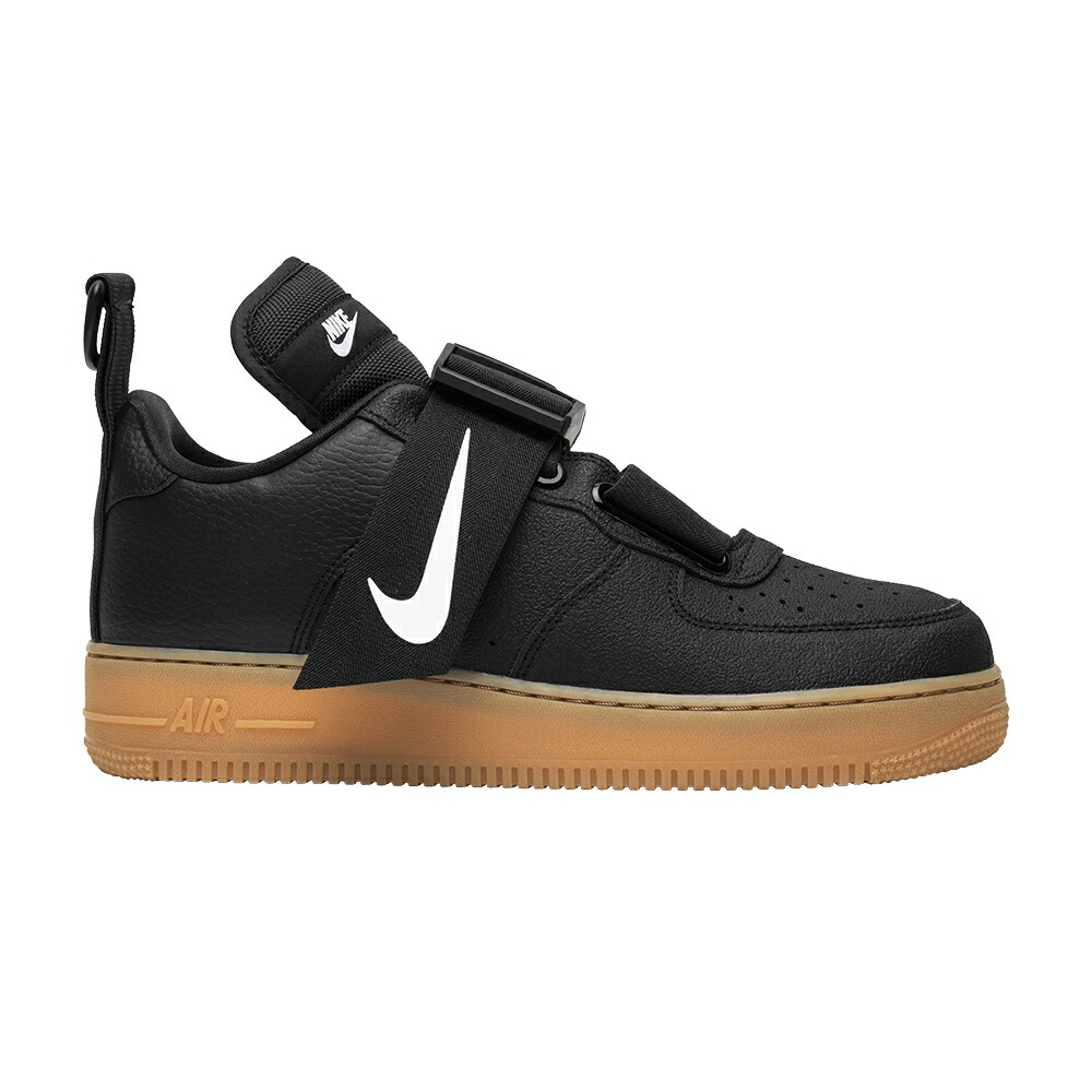 ナイキ 黒色 ブラック 白色 ホワイト 茶色 ブラウン エアフォース BLACK スニーカー メンズ NIKE AIR FORCE 1 LOW UTILITY / BLACK WHITE GUM MEDIUM BROWN