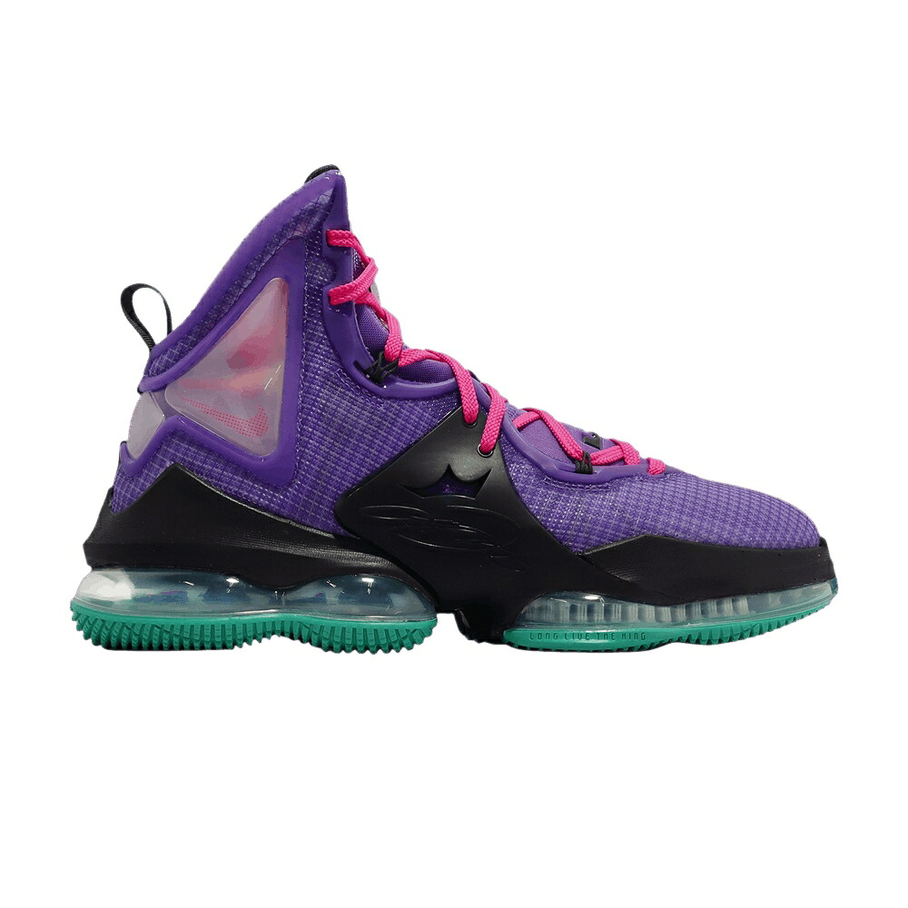 ナイキ レブロン 紫 パープル サクラ色 黒いこと 黒いこと \u0027PURPLE TEAL\u0027 スニーカー メンズ NIKE LEBRON 19 EP / PURPLE TEAL PINK BLACK