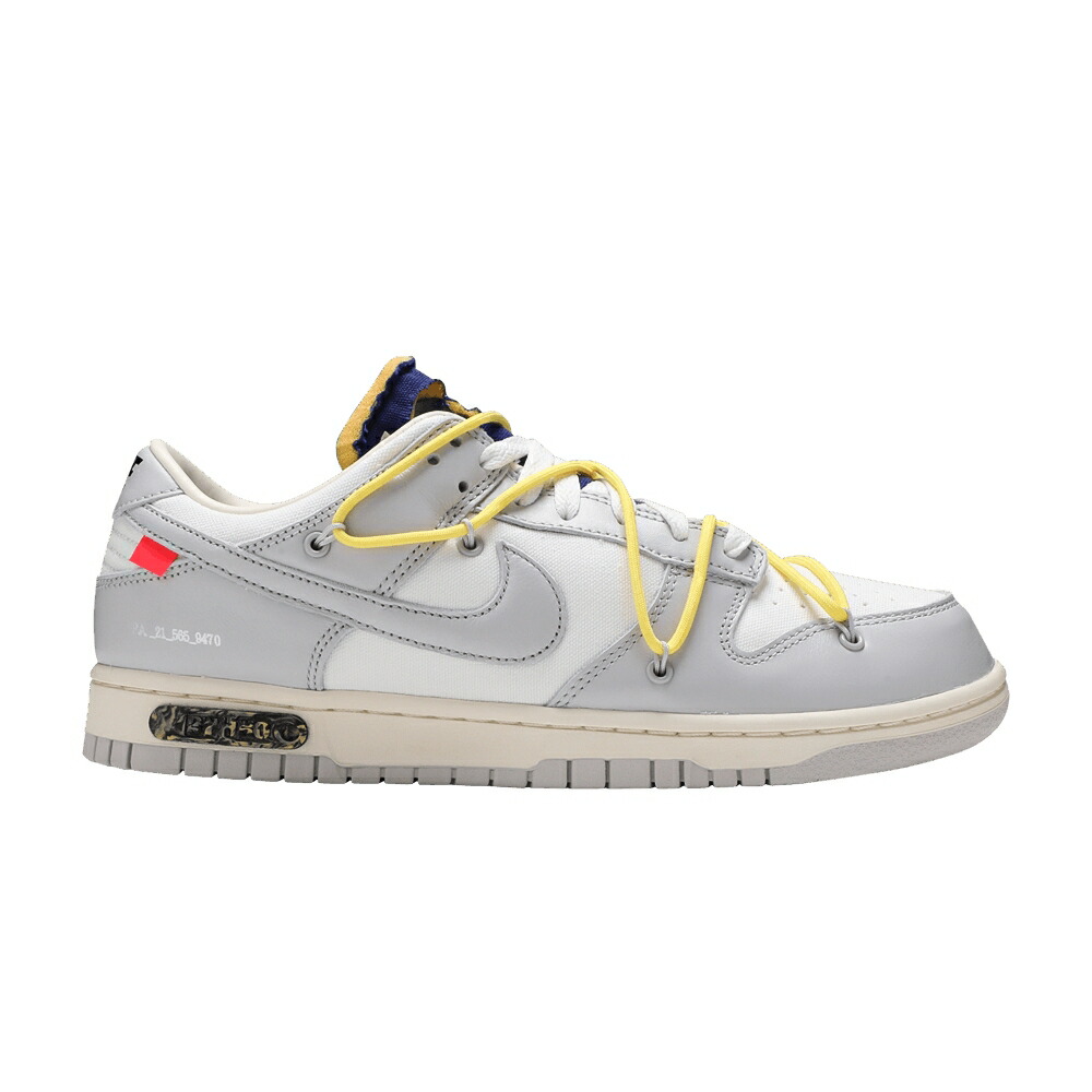 ナイキ オフホワイト ダンク 灰色 グレー ダンクロー LOT 50 スニーカー メンズ NIKE OFF-WHITE X DUNK LOW 27 OF / SAIL NEUTRAL GREY