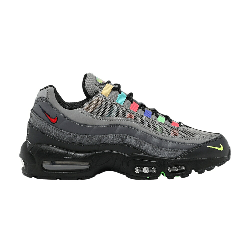 ナイキ マックス 濃灰色 黒いこと 黒いこと 大気圏マックス \u0027EVOLUTION ICONS\u0027 スニーカー メンズ NIKE AIR MAX 95 OF / LIGHT CHARCOAL BLACK LEMON VENOM
